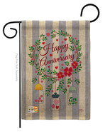 Happy Anniversary Burlap - Impressions Decorative Garden Flag G165103-DB - £18.36 GBP