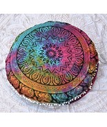 Traditional Jaipur Tie Dye Floral Elephant Mandala Floor Cushions, Decor... - £15.81 GBP