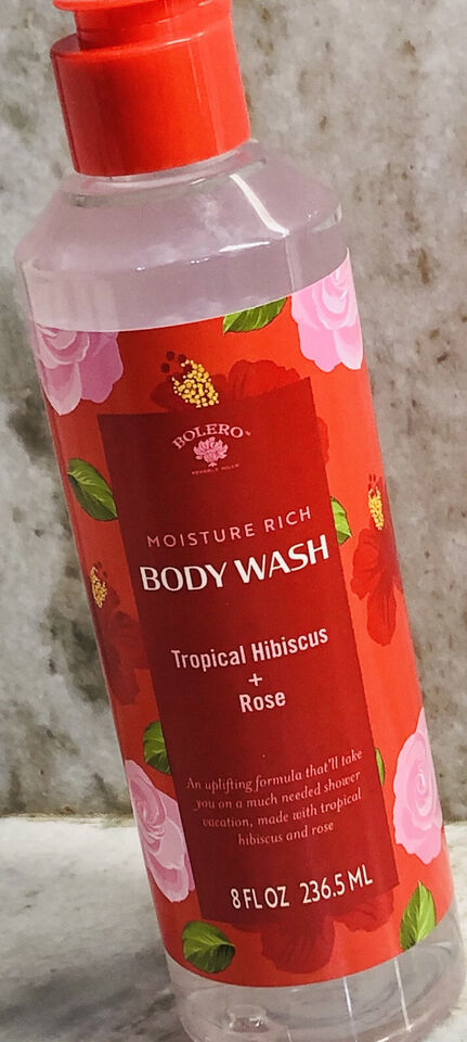 Bolero Fresh Tropical Hibiscus+Rose Moisture Rich Body Wash. 8 fl Oz