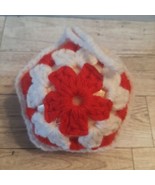 Vintage Crochet Christmas Ornaments Set of 7 Granny Square Stocking Hand... - £26.46 GBP