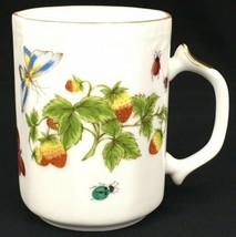 Lenwile Ardalt China Coffee Tea Mug Strawberries Butterflies Ladybug Jap... - £11.01 GBP