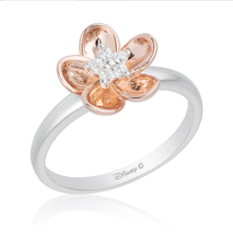 Elsa Snowflake Wedding Ring, 1/15 CTW Diamond Mulan Rose Moana Wave Wedding Ring - £39.28 GBP