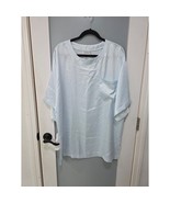 Vintage Jennifer Moore Pajama Set Blue Satin Shirt Pants M 2 Piece Sleep... - $519.14 MXN