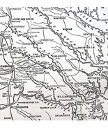 Map 1866 Civil War Rival Routes To Richmond Victorian Military Rebellion... - $39.99