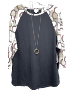 NEW 2.0 LuLaRoe 3XL Solid Black Black Body Baseballs Sleeves Randy Baseb... - $34.64