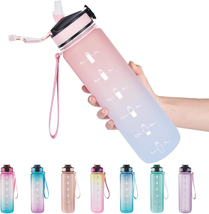 32 Oz Water Bottle with Time Marker, Carry Strap, Leak-Proof Tritan Bpa-... - £19.19 GBP