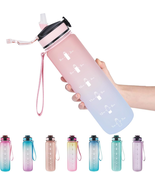 32 Oz Water Bottle with Time Marker, Carry Strap, Leak-Proof Tritan Bpa-... - £19.48 GBP