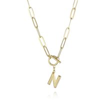 Initial necklace,paper clip chain,paper clip necklace,paperclip necklace,letter  - £19.98 GBP