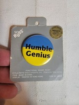 Retro Vintage Pinback Button VTG Humble Genius Russ Berrie - £6.53 GBP