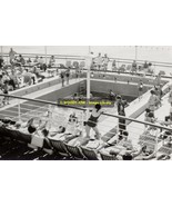 rp08636 - Cunard Liner - Queen Elizabeth - Swimming Pool - print 6x4 - $55.64 MXN