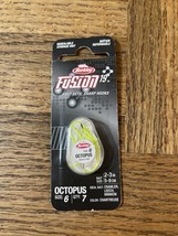 Berkley Fusion Octopus Hook Chartreuse Size 6-BRAND NEW-SHIPS Same Bus Day - $14.73