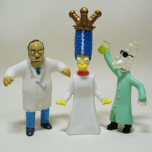 Lot of 3 Simpsons Mad Scientist Burger King Creepy Classics Figures - £7.81 GBP