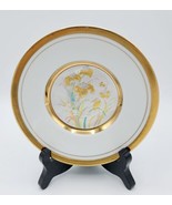 Vintage Art Of Chokin 24k Border Porcelain Hummingbird &amp; Iris Flowers 6&quot;... - £6.25 GBP