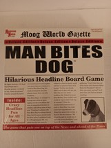 Man Bites Dog Deluxe Edition Hilarious Headlines Board Game Factory Sealed - $49.99