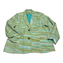 Coldwater Creek Blazer Jacket Women 20-22 Multicolor Printed Acrylic Not... - £20.87 GBP