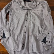 Luigi Batani Men's 2XL Geometric Long Sleeve Button-Down Shirt - $12.28