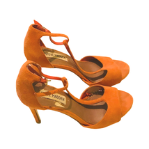 Steve Madden Women&#39;s Sandals High Heels Leather Shoes Orange 6.5 M  - £10.38 GBP