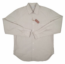 NEW Loro Piana Fine Dress Shirt!  17.5 36/37  e44  White Tan &amp; Brown Stripes - £176.80 GBP