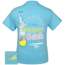 New GIRLIE GIRL T SHIRT THINK HAPPY BEACH HAPPY - $22.99