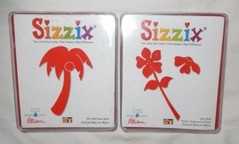 NEW Sizzix Originals Dies Set Of Two Flower, Dogwood W/Stem And Palm Tree - £17.22 GBP