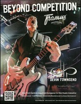 Devin Townsend 2018 Framus electric guitar advertisement 8 x 11 ad print - £3.28 GBP