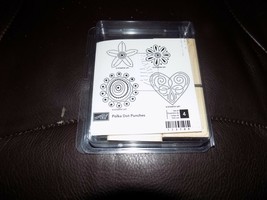 Stampin Up Rubber Stamps Polka Dot Punches (Flowers, Dots, Heart)New - £19.21 GBP