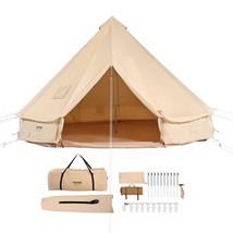 VEVOR 3-5 Person Canvas Glamping Bell Tent, Breathable Waterproof Yurt Tent with - £292.71 GBP