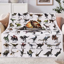 Dinosaur Blanket For Boys - Jurassic Dino Kids Teens Sofa Bed Plush Blanket, Sof - £25.29 GBP