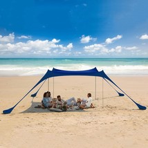 2022 Upgraded Beach Tent Pop Up Shade, Harbland 10X10 Ft.Upf50 Beach, 8 ... - £71.34 GBP