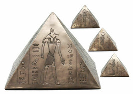 Ebros Egyptian Gods and Deities Anubis Horus Isis Sekhmet Pyramid Cremation Urn - £105.54 GBP