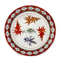 Chinese Famille Rose Goldfish &amp; Prawn 6 3/8&quot; Dessert Salad Plate Antique - £19.68 GBP