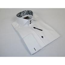Men's Axxess Turkey Shirt 100% Cotton High Collar 224-13 French Cuffs White image 6