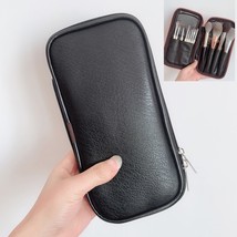 Black Waterproof Double Zipper Makeup Brushes Case Women Cosmetic Bags Portable  - £49.51 GBP