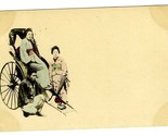2 Geishas and a Rickshaw &amp; Man Undivided Back Postcard - £77.77 GBP