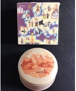 REUGE St. Croix Metal Powder Compact and Music Box - hand painted - Swit... - £39.02 GBP