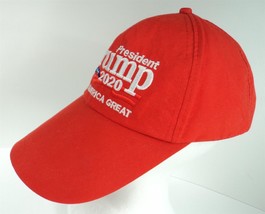 President Trump 2020 Keep America Great Red Adjustable Trucker Hat  - £15.12 GBP