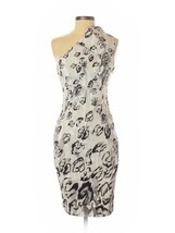 Karen Millen DK193 Snow Leopard One Shoulder Evening Occasion Dress Sz 8 - £53.42 GBP