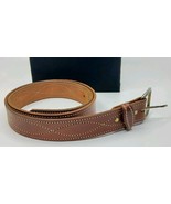 Circle Y Of Yoakum Belt Brown Braided Leather Cowboy Western Mens 42 - €25,57 EUR