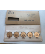 FRANKLIN MINT STATES OF THE UNION SERIES SOLID BRONZE PROOF MEDAL SET - COMPLETE - $98.99
