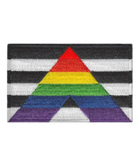 STRAIGHT ALLY FLAG IRON ON PATCH 3&quot; 7.6 cm Applique Gay Pride LGBTQ Awar... - $108.47 MXN