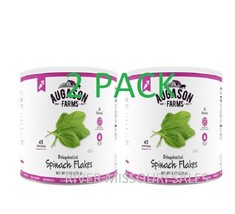 2 PACK - Augason Farms Dehydrated Spinach Flakes Emergency Prep Veggie, ... - £34.82 GBP