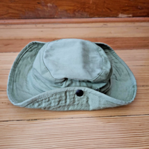 Vintage Safari Hat Unisex Olive Green Cotton Cap Sz Sm Made in Kenya by ... - $17.98