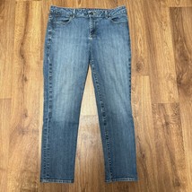 Talbots Womens Light Blue Worn In Curvy Slim Ankle Jeans Mid Rise Size 1... - $25.74