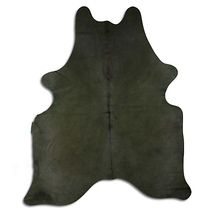 Olive Green Dyed Cowhide Area Rug - Grade A Quality - £552.85 GBP+