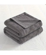 1pc Cotton Knitted Blanket Size Queen Throw Comfortable checkered dark c... - £14.57 GBP