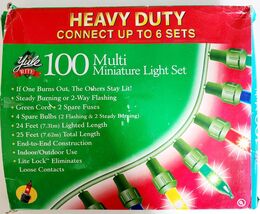 Vintage 1990s Rite Aid Yule Rite 100 Multi Mini Christmas Lights OB Test... - $363.37 MXN