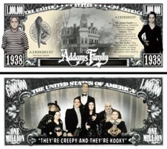 The Addams Family Pack of 50 Collectible Funny Money 1 Million Dollar Bills - $18.50