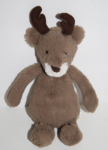 Jellycat Bashful Reindeer Deer Plush 8&quot; Soft Toy Brown Stuffed Animal Lovey - $13.55