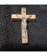 Inri wooden mini cross with silver pendant Jesus made in Jerusalem - $34.62 CAD