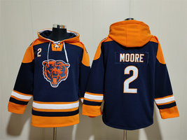 D.J. Moore Bears Navy Lace-Up Pullover Jersey Hoodie  - $59.25